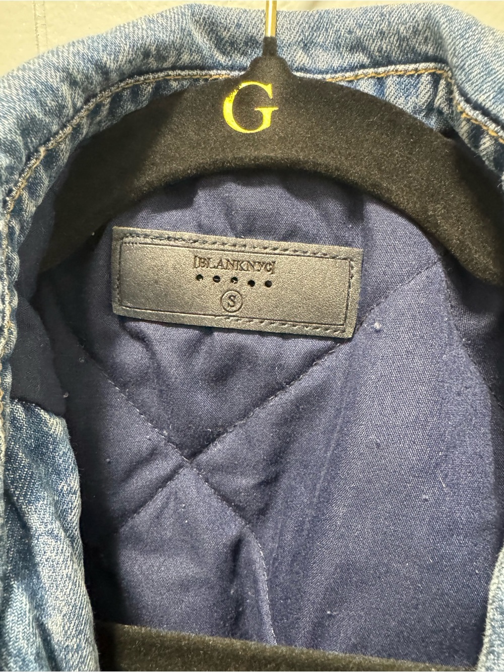Blank NYC Light Blue Denim Puffer Jacket - Picture 3 of 4